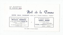 Programme , LE QUESNOY , 1978 , Nuit De La POMME  , 2 Scans - Programs