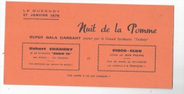 Programme , LE QUESNOY , 1979 , Nuit De La POMME  , 2 Scans - Programma's