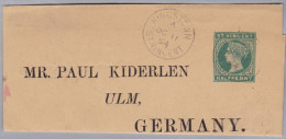 ST VINCENT 1894-10-11 Kingstown Streifband Nach Ulm D. - St.Vincent (...-1979)