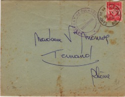 AIN -Camp De La Valbonne- Regiment De Cuirassiers-lettre - 1956 - Militärische Franchisemarken