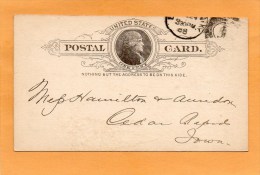 United States 1888 Card Mailed - ...-1900