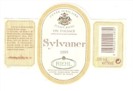 Etiquette Vin D'Alsace SYLVANER, Cuvée Jubilaire , Julien Riehl, Marlenheim , Haut Rhin ,1995, TB - Riesling