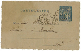 FRANCIA - France - 1896 - 15 - Carte Lettre - Intero Postale - Entier Postal - Postal Stationary - Viaggiata Da Paris... - Cartoline-lettere