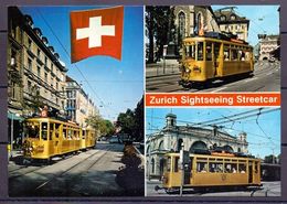 Schweiz 1982: Züri-Gold-Tram  1 Maximumkarte + 1 PK Mit Zu 672 Mi 1232 Mit Sonder-o ZÜRICH 23.8.82 - Strassenbahnen