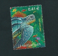 N° 3485 Nature De France - Animaux Marins La Tortue Luth  Timbre    FRANCE  Oblitéré 2002 - Autres & Non Classés