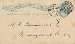 Canada - Entier Postal - Voyagé - ** Ottawa 1892 -  Beaux Cachets ** - Carte En Bon état - Voir 2 Scans. - 1860-1899 Victoria