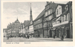 HAMELN An Der Weser Osterstraße Belebt Grünlich Cigarren Erich Kähler Porzellan TOP-Erhaltung Ungelaufen - Hameln (Pyrmont)