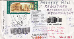 13719- OLD BUCHAREST, SENAT SQUARE, OLD THEATRE, STURDZA PALACE, STAMPS ON REGISTERED COVER, 2003, ROMANIA - Covers & Documents