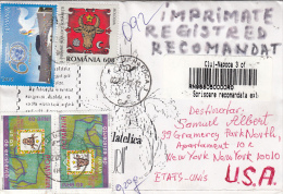 13720- PHILATELIC MUESEUM, COAT OF ARMS, UNITED NATIONS, STAMPS ON REGISTERED COVER, 2011, ROMANIA - Briefe U. Dokumente