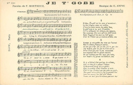 Spectacle - Musique Et Musiciens - Partition - Je T ' Gobe - Paroles De F. Mortreuil - Musique De E. Jouve - état - Muziek En Musicus
