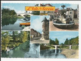 Carte Postale : L´Isle Sur Serein   : Souvenir De L'Isle Sur Serein : Glaçée Couleur - L'Isle Sur Serein