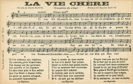 Spectacle - Musique Et Musiciens - Partition - La Vie Chère - Paroles De Emile Clavel - Musique De Auguste Bertin - état - Musica E Musicisti