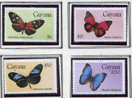 (cl 33 - P40) Guyane** N° 3520 à 3523 - Papillons - - Unused Stamps