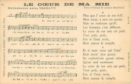Spectacle - Musique - Partition - Le Coeur De Ma Vie - Texte Et Musique De Jacques Dalcroze - Répertoire Anna Thibaud - Musik Und Musikanten