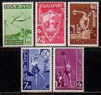 BULGARIA \ BULGARIE - 1939 - Concours Des Societe De Gimnastique " Yonnak " - 5v** - Ungebraucht