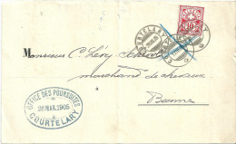 Formularteil  "Office Des Poursuites Courtelary"             1905 - Briefe U. Dokumente