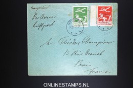 Danmark: 1925 Mi 143 + 145 Fa. 213 + 215 On Cover From Fredrikshaven To Paris - Airmail