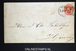 Danmark: Cover With 4 Skilling Rot, Has A Vertical Fold - Entiers Postaux