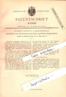 Original Patent - August Arnold à Bischweiler / Bischwiller , 1882 , Production De Remplie De Briques De Cendres !!! - Bischwiller