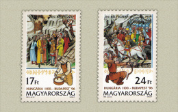 HUNGARY 1996 PEOPLE Art History STAMPDAY - Fine Set MNH - Unused Stamps