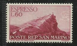 SAN MARINO 1950 VEDUTA VIEW LIRE 60 MNH - Express Letter Stamps