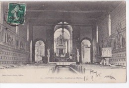 Carte 1908 BRULON / INTERIEUR DE L'EGLISE - Brulon