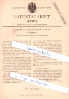 Original Patent - Friedrich Soennecken In Bonn , 1882 , Tintenfaß !!! - Tintenfässer