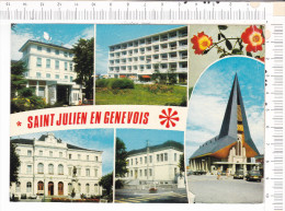 SAINT JULIEN EN GENEVOIS   -  5 Vues -  Quelques Aspects De La Ville  -  L Eglise Rénovée - Saint-Julien-en-Genevois