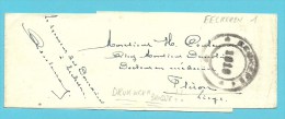 Drukwerkbandje (manchon - Imprime)  Met Dubbelringstempel EECKEREN 1 Van 1919 - Fortune Cancels (1919)