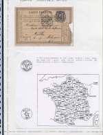 France 1877 Postal History Rare Old Postcard Postal Stationery Charleville Gilly Belgium DB.305 - Precursor Cards