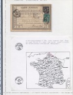 France 1878 Postal History Rare Old Postcard Postal Stationery Valenciennes Bruxelles DB.307 - Cartes Précurseurs