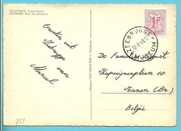 859 Op Kaart Met Stempel ZEEBRUGGE 1 MUSEUM - 1951-1975 León Heráldico