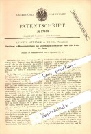 Original Patent - Ludwig Heppner In Borna I. Sachsen , 1881 , Bruchsichere Wasserstandsgläser , Dampfkessel !!! - Borna