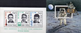 Apollo 11 NASA Mondlandung 1989 Polen Block 35+109 ** 6€ Woschod 1964 USSR/US-Raumfahrt Bloc Hb Ms Space Sheet Bf Polska - United States
