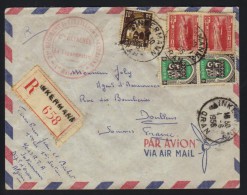ALGERIE - INKERMANN / 1956 LETTRE RECOMMANDEE AVION POUR LA FRANCE   (ref 4232) - Covers & Documents