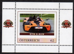 ÖSTERREICH 2011 ** KTM X-BOW / Sportwagen - PM Personalized Block MNH - Sellos Privados