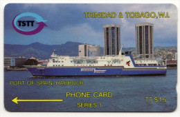 TRINIDAD & TOBAGO CARAIBES MC Cards T&T-3A PORT OF SPAIN HARBOUR 15$ CN 3CTTA - Trinidad En Tobago