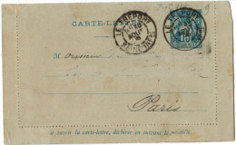 FRANCIA - France - 1895 - 15 - Carte Lettre - Intero Postale - Entier Postal - Postal Stationary - Viaggiata Da Le Tr... - Kartenbriefe