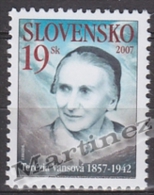Slovakia - Slovaquie 2007 Yvert 477 Literature, Terezia Vansova - MNH - Unused Stamps