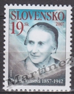 Slovakia - Slovaquie 2007 Yvert 477 Literature, Terezia Vansova - MNH - Neufs