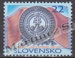 Slovakia - Slovaquie 2007 Yvert 481 Centenary Of The American Slovak League - MNH - Nuovi