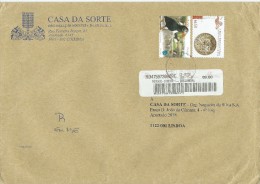 TIMBRES - STAMPS -LETTRE RECOMMANDÉ -REGISTERED LETTER - PORTUGAL - OISEAUX -PERROQUET DE MER -Fratercula Arctica - Cartas & Documentos