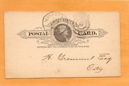 United States 1891 Card Mailed - ...-1900