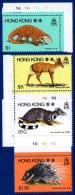 Chine. Hong-Kong  1982 - 378/81 ** 4 Valeurs. Faune, Mammifères. - Neufs