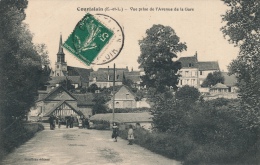 ( CPA 28 )  COURTALAIN  /  Vue Prise De L'Avenue De La Gare  - - Courtalain