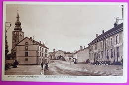 Cpa Provenchères Sur Fave Les Ecoles Et L' Eglise Carte Postale 88 Vosges - Provencheres Sur Fave