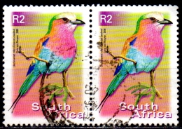 SOUTH AFRICA 2000 Flora And Fauna -  2r. - Lilac-breasted Roller FU PAIR - Used Stamps