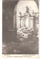 Vienne-le-Château (Ville-sur-Tourbe-Sainte-Marne-Argonne)-Guerre 1914-1918-Intérieur De L'Eglise Après Le Bombardement - Ville-sur-Tourbe