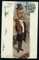 FRANCE- CARTE POSTALE ILLUSTRATEUR  MOLOCH  CARTE VOYAGEE DE PARIS POUR PARIS  1904  A VOIR LOT P2233 - Moloch