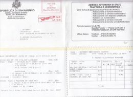 13770- PREPAID MACHINE STAMPS, STAMP ISSUE SUBSCRIPTION FORM, 2009, SAN MARINO - Cartas & Documentos